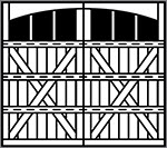 Clydesdale Grooved 4-Section Arched