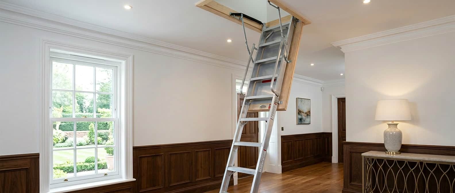 Husky Model 1200 aluminum folding attic stair