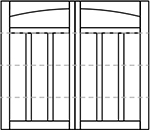 Wayne Dalton 8600 Brunswick Arched Top Panel